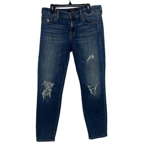 J Brand Distressed Ripped Cropped Skinny‎ Jeans Size 28